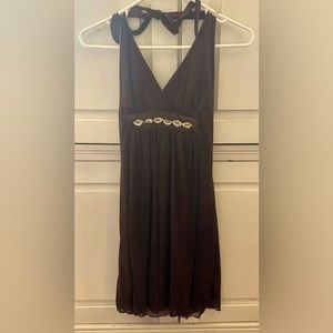 Brown halter dress